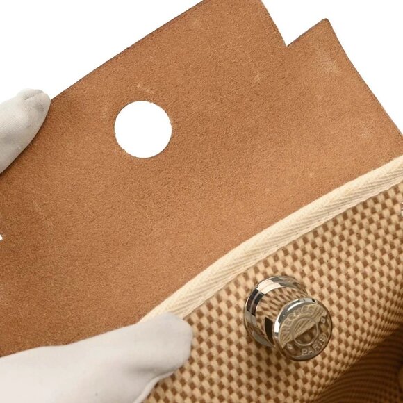 Hermes Beige Black Toile GM Officier Herbag TPM 2 in 1 Shoulder Bag - Picture 7 of 10